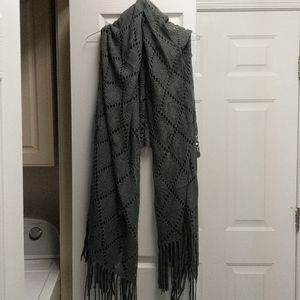 Grey shawl or wrap
